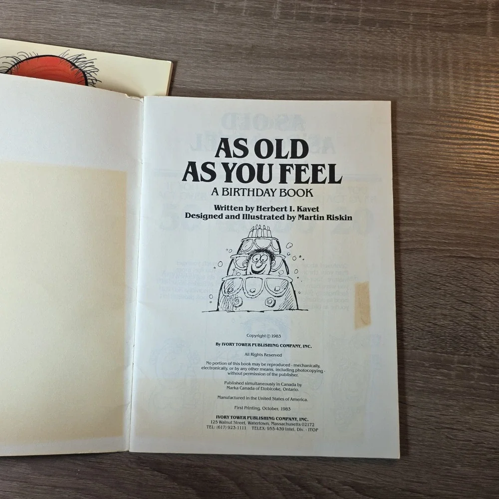 Vintage Birthday Dirty Humor Books CRS & As Old As You Feel 80s 90s